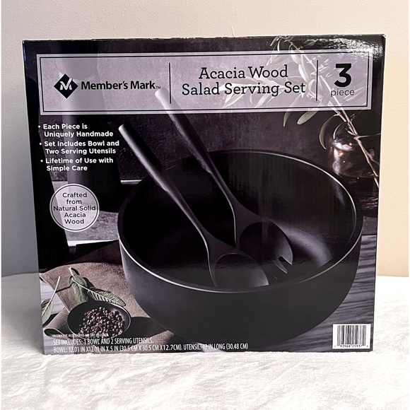Member’s Mark Kitchen Acacia Wood Salad Serving Set Poshmark